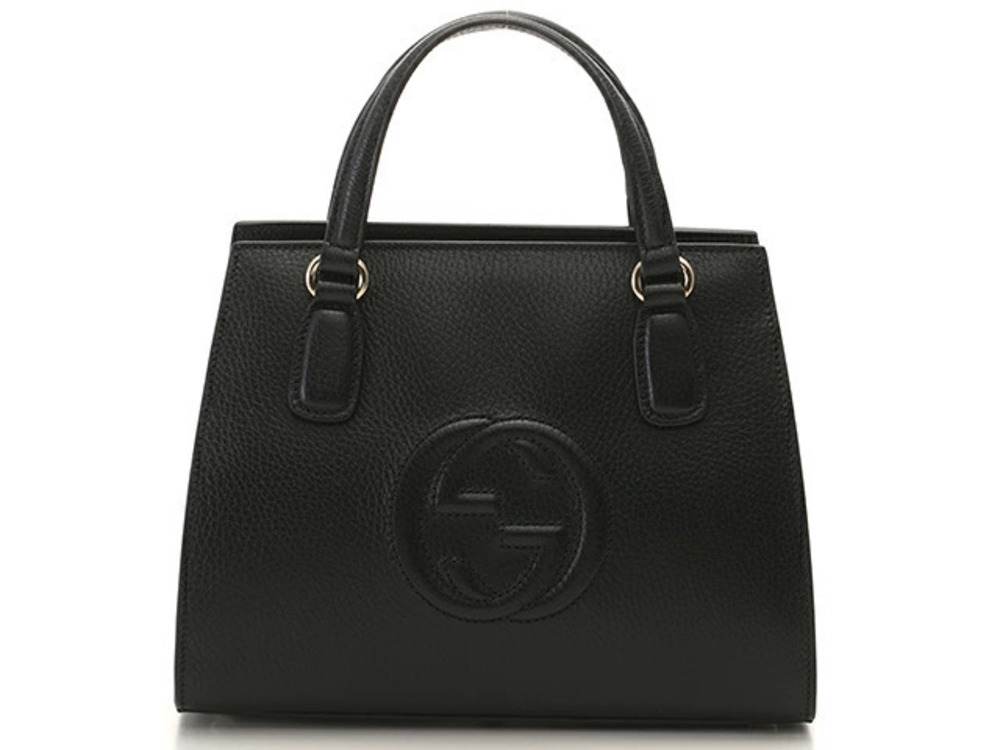Gucci shoulder bag Interlocking G leather black SJ